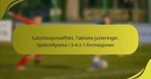 Substitusjonseffekt, Taktiske justeringer, Spillinnflytelse i 3-4-2-1-formasjonen