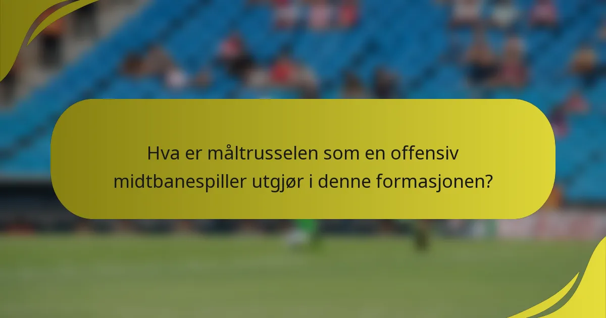 Hva er måltrusselen som en offensiv midtbanespiller utgjør i denne formasjonen?